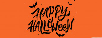 Happy Halloween Orange Background Ultra HD Desktop
