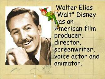 Walt Disney American Animator Film Director Actor Screenwriter