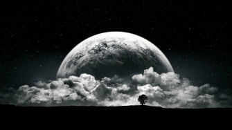 Moon Dark Night Clouds Wallpaper HD