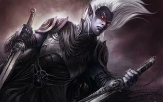Fantasy Art Drizzt Drow Dark Elf Wallpaper