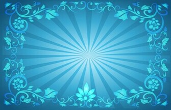 Flower Frame Sunburst Background