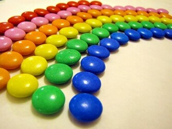 Rainbows Rainbow Smarties Candies HD Wallpaper Nature Landscapes