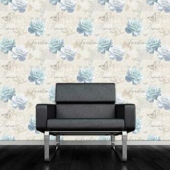 Home Shop By Style Floral Botanical Garden French Blue Wallpaper