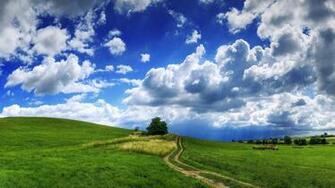 Cloudy Sky Over The Hill Wallpaper