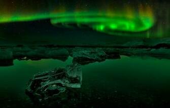 Wallpaper Aurora Borealis Iceland Night Landscapes