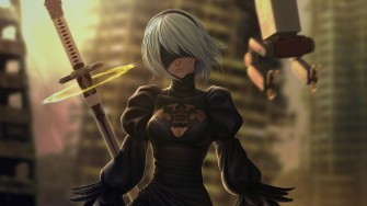 Nier Automata Game Artwork 4k Wallpaper HD Games Image