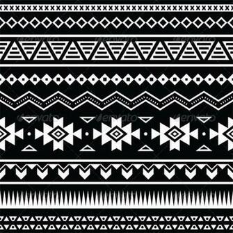 Aztec Seamless Pattern Tribal Black And White Patterns Decorative
