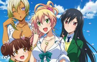 Wallpaper Anime Pretty Blonde Friends Japanese Oppai Bishojo