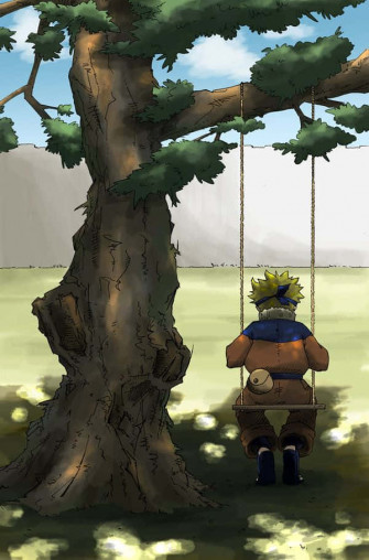 A Ninja On Naruto Swing Wallpaper