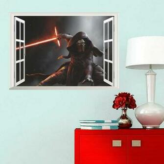 People In Star Wars 3d Window Children S Bedroom Living Room