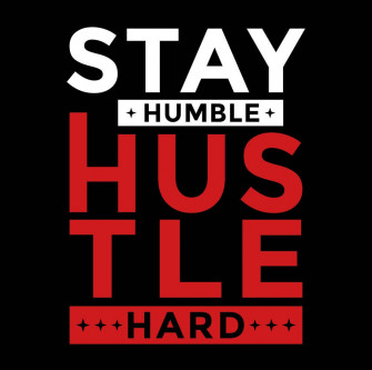 A Black With The Words Hustle Hard On It Wallpaper