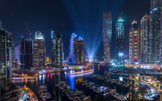 Dubai At Night Wallpaper