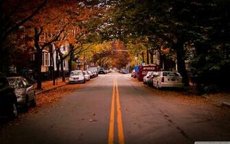 American Town Autumn 4k HD Desktop Wallpaper For Ultra