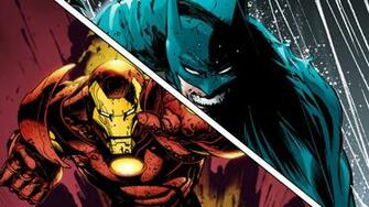Iron Man Vs Batman Illustration Desktop Wallpaper