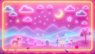 Aesthetic Cute Neon Wallpaper