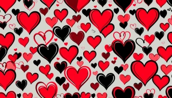 Red And Black Heart Wallpaper