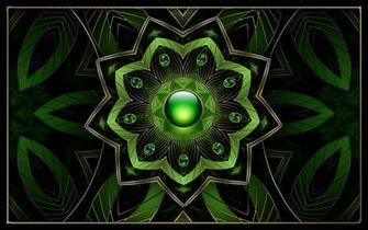 Green Fractal Wallpaper Art