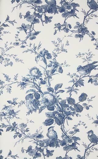 Isabelle Floral Toile Wallpaper A Featuring