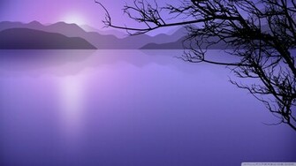 Calm Lake Cartoon Wallpaper