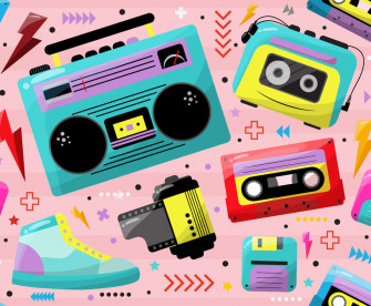 Retro 90s Background Wallpaper