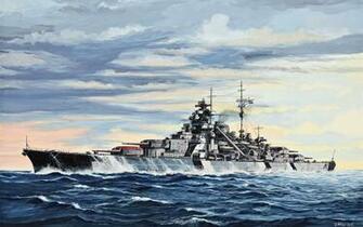 German Battleship Bismarck Computer Wallpaper Desktop Background