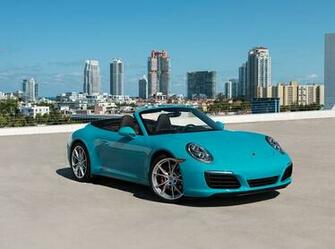 Wallpaper Porsche Carrera S Cabriolet Light Blue Auto