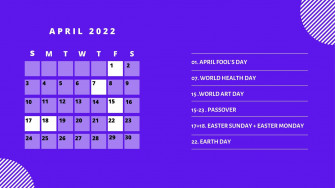 April Calendar Easter Wallpaper