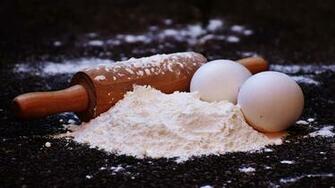 Wallpaper Flour Rolling Pin Eggs Pastries 4k