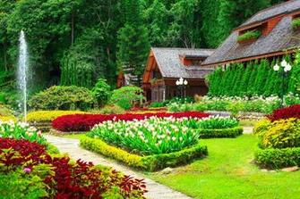 Beautiful Colorful Garden HD Walpaper Wallpaper