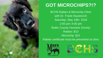 Rabies Microchip Clinic Butler County Humane Society