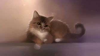 This Kawaii Anime Cat Will Melt Your Heart Wallpaper