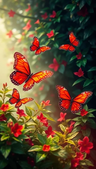 Red Butterfly Wallpaper