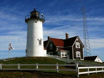Cape Cod Beach Lighthouse Wallpaper Photo Nobska