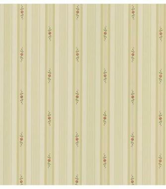 Beige Floral Stripe Wallpaper Samplerosebud