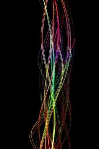 HD Wallpaper Green And Pink Graphic Lights On Black Background