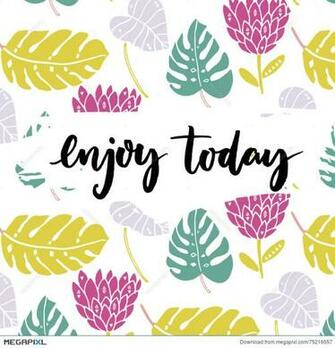 Enjoy Today Inspiration Saying Brush Lettering At Tropical