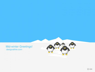 Penguin Cold Weather Wallpaper Desktop Background