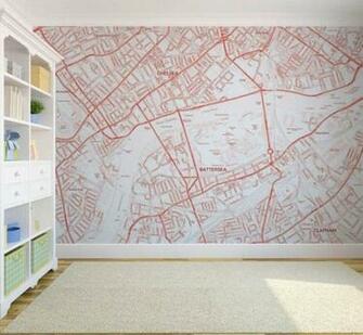 Custom Postcode Map Wallpaper From Thedesignsheppard