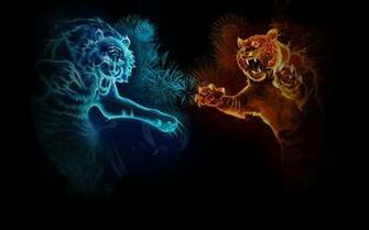 Tiger Abstract Wallpaper HD Desktop By I Am Wildcat