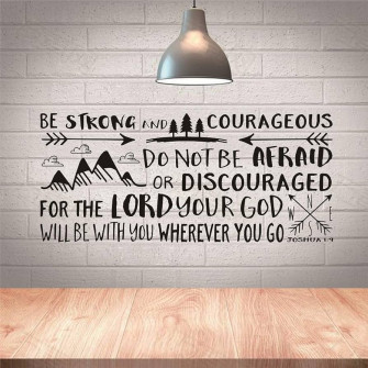 Quote Of Bible Verse Joshua Wall Sticker Vinyl Decals Be