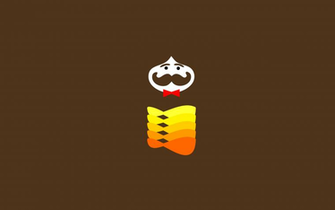 Chips Mustache Wallpaper Brown Background