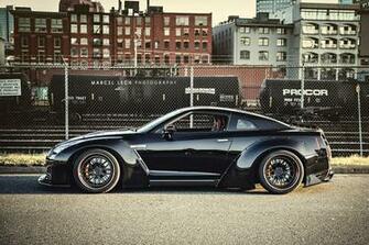 Liberty Walk Nissan Gt R Full Black Dark Cars Wallpaper