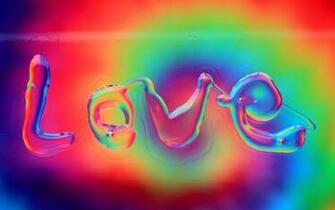 Tie Dye Rainbow Love Wallpaper