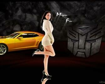 Megan Fox Y Transformers HD Famosos Wallpaper