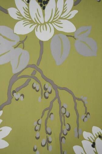 Green And Grey Wallpaper Interior Design