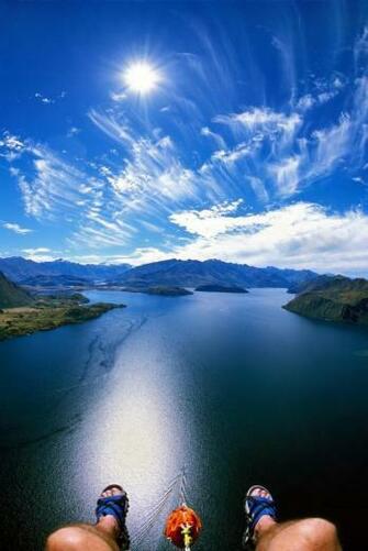 Parasailing On Lake Wanaka New Zealand