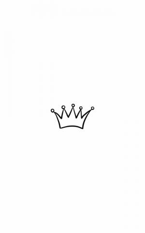 Crown White Minimalist Wallpaper For