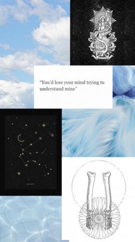 Wallpaper Aquarius Aesthetic Light Blue