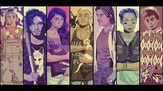 Retro Collage Game Of Thrones Tv Series Jon Snow Sansa Stark