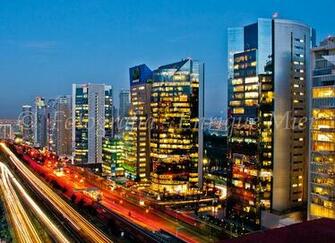 Santa Fe At Night Mexico City By Enriquemier